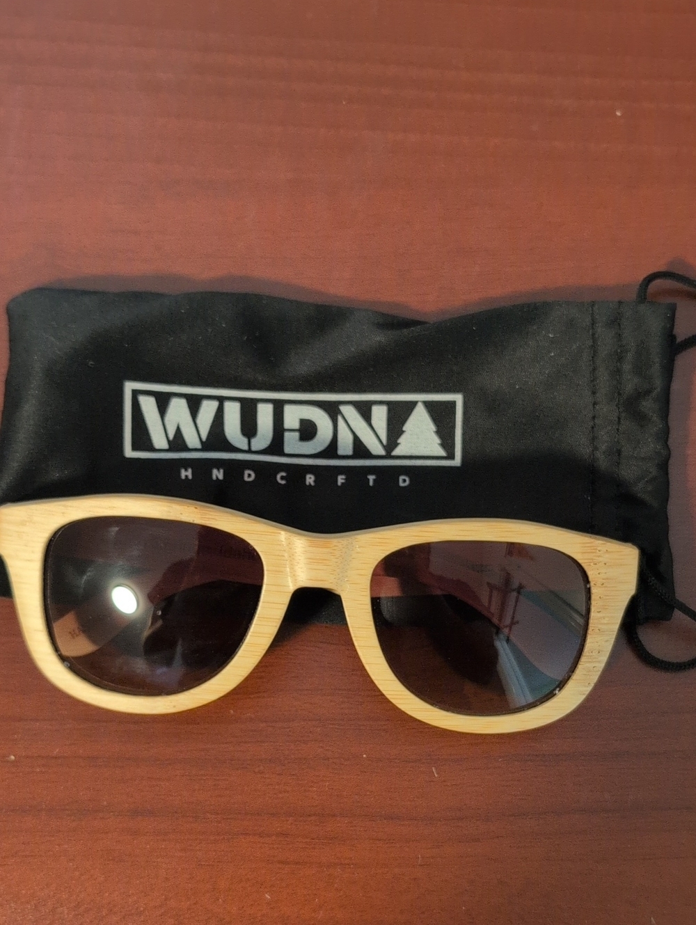 Bamboo Frame Sunglasses in Natural Wood